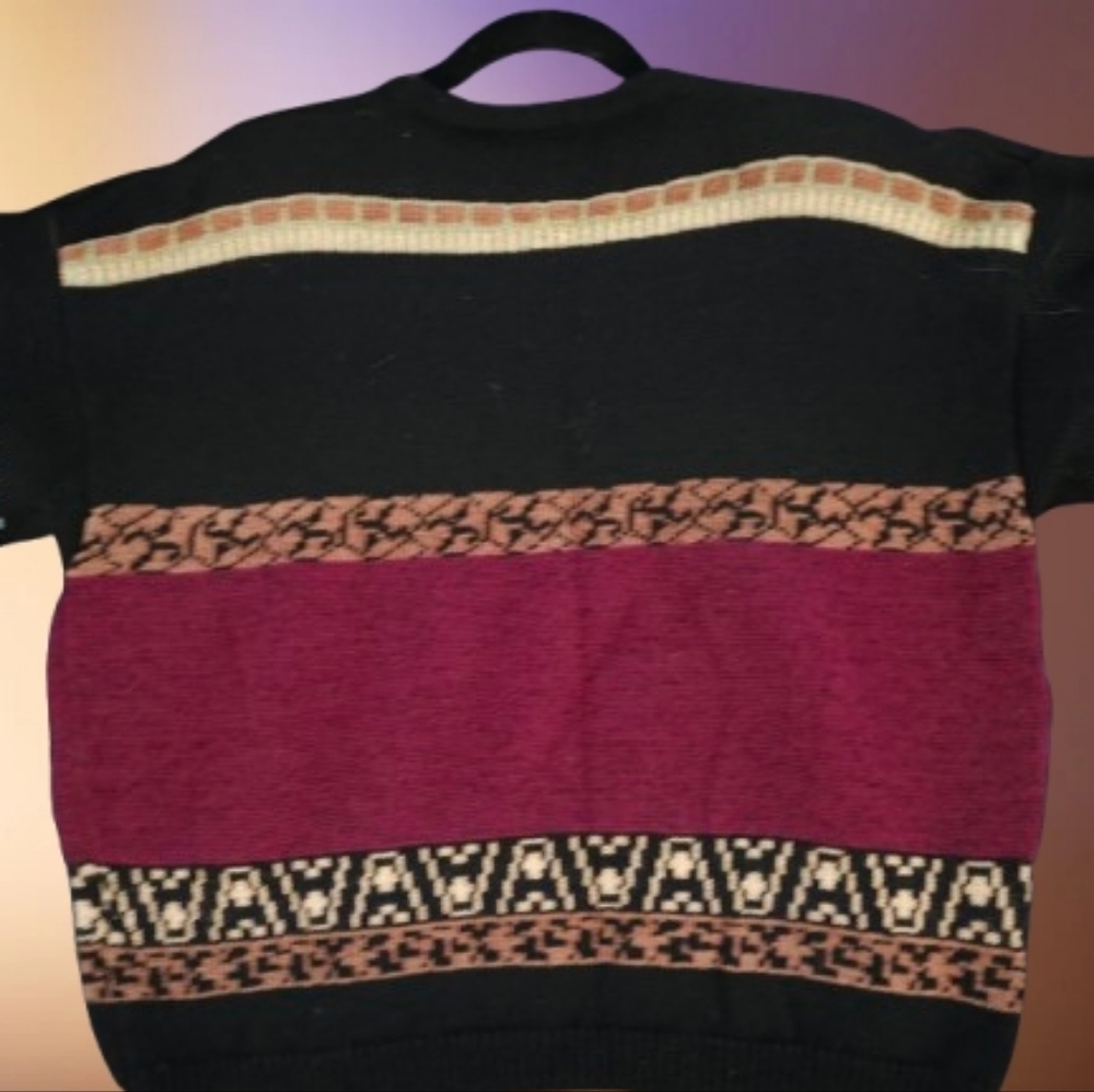 π£ Vintage 90's Carole Little Coogi Knit Wool Sweater Unique Detail Beaded M π - Picture 3 of 7